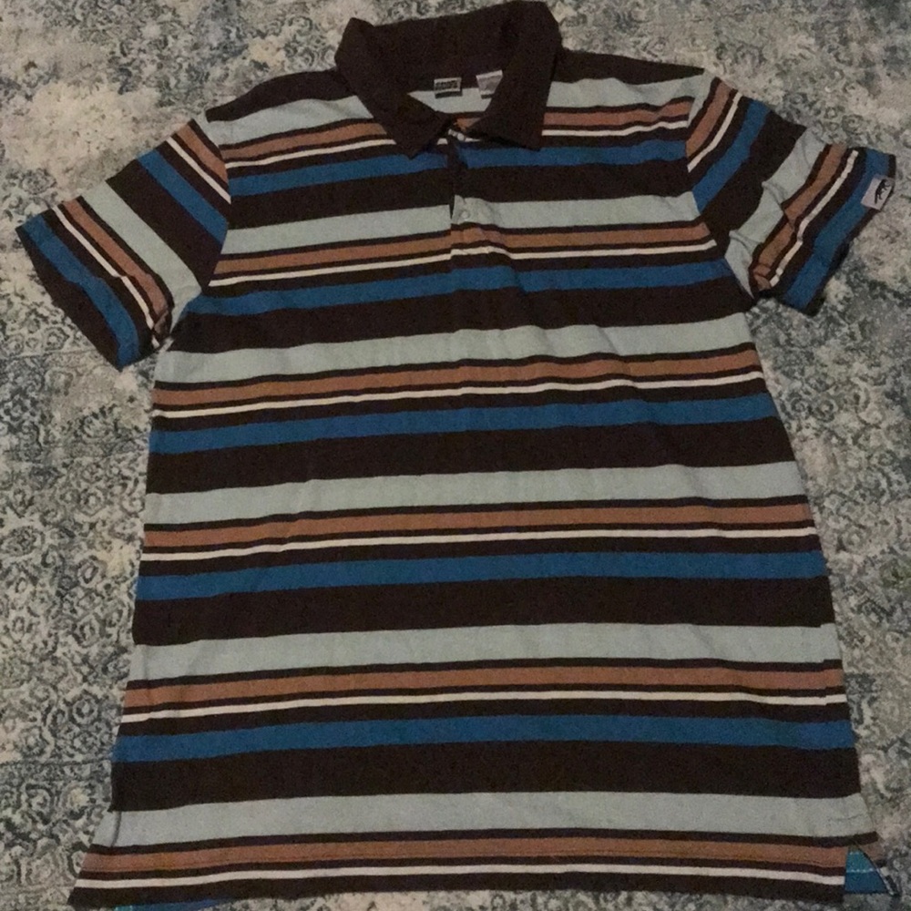 Retro style striped men’s polo shirt size XL EUC